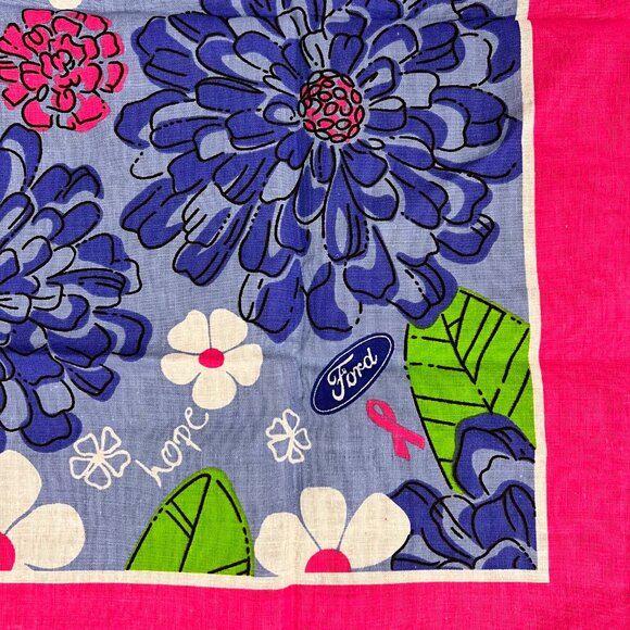 Lilly Pulitzer Breast Cancer Awareness Scarf/ Bandana  - Ford  Bundle 21" - Picture 3 of 12